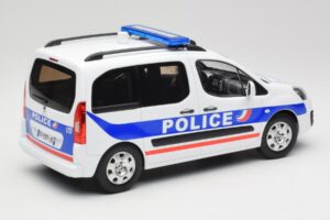 Peugeot Partner Police ブルー Norev 1:18 184891 メタル - 画像 2/6