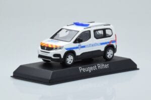 Peugeot Rifter Police Municipale ホワイト Norev 1:43 479067 メタル - 画像 2/4