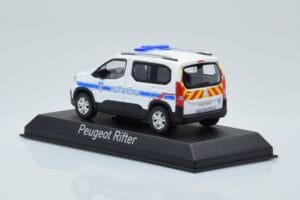 Peugeot Rifter Police Municipale ホワイト Norev 1:43 479067 メタル - 画像 3/4