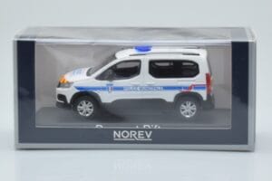 Peugeot Rifter Police Municipale ホワイト Norev 1:43 479067 メタル - 画像 4/4