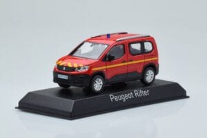 Peugeot Rifter Pompiers レッド Norev 1:43 479069 メタル - 画像 2/4