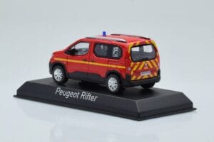Peugeot Rifter Pompiers レッド Norev 1:43 479069 メタル - 画像 3/4