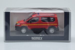 Peugeot Rifter Pompiers レッド Norev 1:43 479069 メタル - 画像 4/4