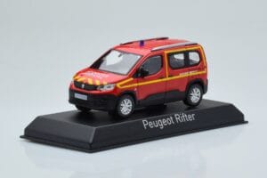 Peugeot Rifter Pompiers Secours Medical レッド Norev 1:43 479070 メタル - 画像 2/4
