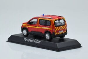 Peugeot Rifter Pompiers Secours Medical レッド Norev 1:43 479070 メタル - 画像 3/4