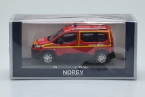 Peugeot Rifter Pompiers Secours Medical レッド Norev 1:43 479070 メタル - 画像 4/4
