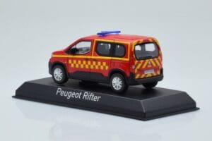 Peugeot Rifter Sapeurs Pompiers レッド Norev 1:43 479071 メタル - 画像 3/4