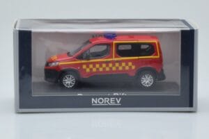 Peugeot Rifter Sapeurs Pompiers レッド Norev 1:43 479071 メタル - 画像 4/4