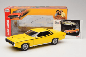 Plymouth Satellite Daisy Dukes of Hazzard Auto World 1:18 AWSS105/06 メタル - 画像 8/8