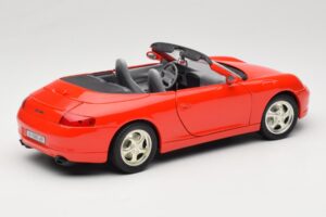 Porsche 911 996 カブリオレ レッド Mira 1:18 06930 メタル - 画像 3/8