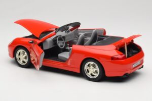 Porsche 911 996 カブリオレ レッド Mira 1:18 06930 メタル - 画像 5/8