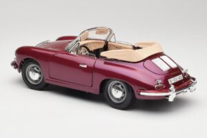 Porsche 356B カブリオレ オーベルジーヌ Bburago 1:18 3021-M4 メタル - 画像 7/8