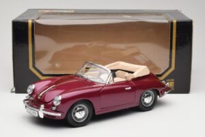 Porsche 356B カブリオレ オーベルジーヌ Bburago 1:18 3021-M4 メタル - 画像 8/8