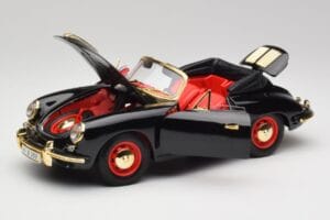 Porsche 356B カブリオレ ブラック Bburago 1:18 3031D メタル - 画像 2/8