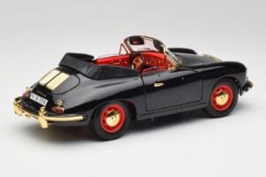 Porsche 356B カブリオレ ブラック Bburago 1:18 3031D メタル - 画像 3/8