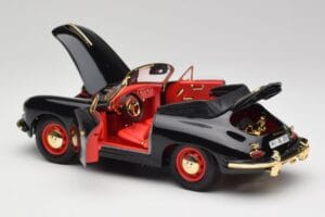 Porsche 356B カブリオレ ブラック Bburago 1:18 3031D メタル - 画像 5/8
