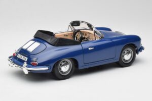 Porsche 356B カブリオレ ブルー Bburago 1:18 3051 メタル - 画像 3/8
