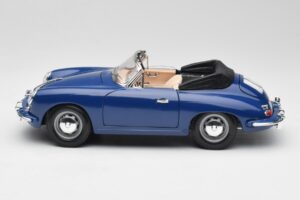 Porsche 356B カブリオレ ブルー Bburago 1:18 3051 メタル - 画像 4/8
