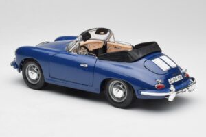 Porsche 356B カブリオレ ブルー Bburago 1:18 3051 メタル - 画像 7/8