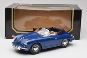 Porsche 356B カブリオレ ブルー Bburago 1:18 3051 メタル - 画像 8/8