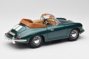 Porsche 356B カブリオレ グリーン Bburago 1:18 3051-M1 メタル - 画像 3/8