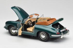 Porsche 356B カブリオレ グリーン Bburago 1:18 3051-M1 メタル - 画像 5/8