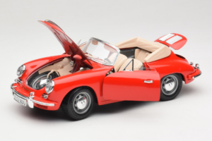 Porsche 356B カブリオレ レッド Tchibo 1:18 45703 メタル - 画像 2/8