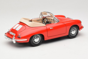 Porsche 356B カブリオレ レッド Tchibo 1:18 45703 メタル - 画像 3/8
