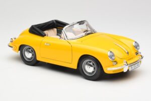Porsche 356B カブリオレ イエロー Bburago 1:18 3031 メタル - 画像 6/8