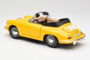 Porsche 356B カブリオレ イエロー Bburago 1:18 3031 メタル - 画像 7/8