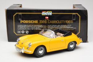 Porsche 356B カブリオレ イエロー Bburago 1:18 3031 メタル - 画像 8/8