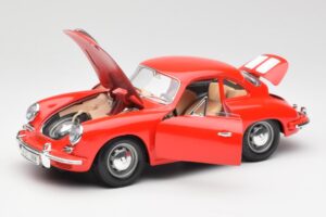 Porsche 356B レッド Bburago 1:18 3021 メタル - 画像 2/8