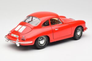 Porsche 356B レッド Bburago 1:18 3021 メタル - 画像 3/8