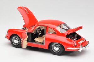 Porsche 356B レッド Bburago 1:18 3021 メタル - 画像 5/8