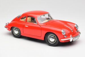 Porsche 356B レッド Bburago 1:18 3021 メタル - 画像 6/8