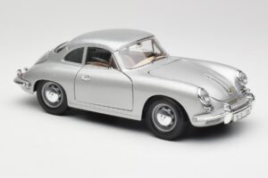 Porsche 356B シルバー Bburago 1:18 3021-M1 メタル - 画像 6/8