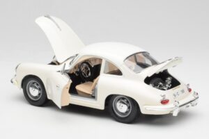 Porsche 356B ホワイト Bburago 1:18 3021-M3 メタル - 画像 5/8