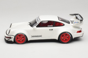 Porsche 911 964 RWB Hoonigan ホワイト GT Spirit 1:18 GT732 レジン - 画像 3/6