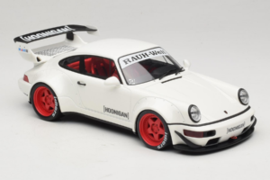 Porsche 911 964 RWB Hoonigan ホワイト GT Spirit 1:18 GT732 レジン - 画像 4/6