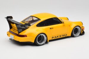 Porsche 911 964 RWB Keema Yellow GT Spirit 1:18 GT492 レジン - 画像 2/6