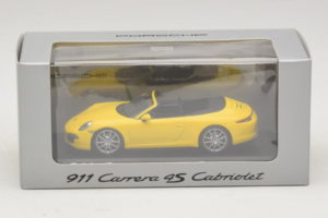 Porsche 911 991 Carrera 4S カブリオレ イエロー Minichamps 1:43 WAP0201120C メタル - 画像 5/5