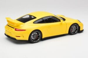 Porsche 911 991 GT3 レーシングイエロー & シルバーホイール Minichamps 1:18 110062722 メタル - 画像 3/8