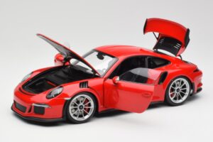 Porsche 911 991 GT3 RS ガーズレッド シルバーホイール AUTOart 1:18 78165 メタル - 画像 2/8