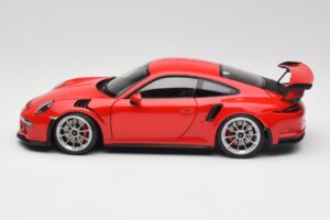 Porsche 911 991 GT3 RS ガーズレッド シルバーホイール AUTOart 1:18 78165 メタル - 画像 4/8