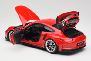 Porsche 911 991 GT3 RS ガーズレッド シルバーホイール AUTOart 1:18 78165 メタル - 画像 5/8