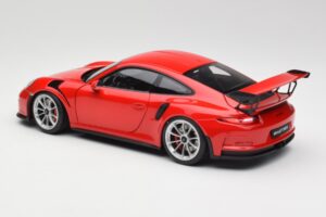 Porsche 911 991 GT3 RS ガーズレッド シルバーホイール AUTOart 1:18 78165 メタル - 画像 7/8