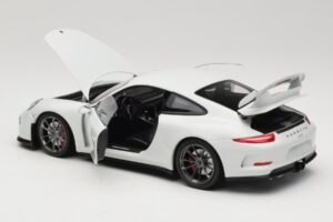 Porsche 911 991 GT3 ホワイト シルバーホイール Minichamps 1:18 113062721 メタル - 画像 5/8