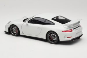 Porsche 911 991 GT3 ホワイト シルバーホイール Minichamps 1:18 113062721 メタル - 画像 7/8
