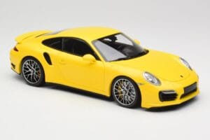 Porsche 911 991 Turbo S イエロー シルバーホイール Minichamps 1:18 110062322 メタル - 画像 6/8
