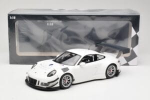 Porsche 911 991.1 GT3 R ホワイト シルバーホイール Minichamps 1:18 153166000 メタル - 画像 6/6